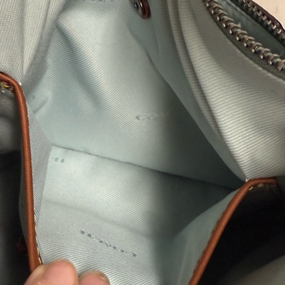 Coach Light Blue Leather Shoulder Bag - Picture 13 of 14